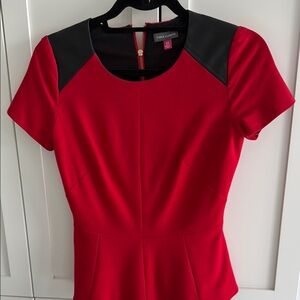 Vince Camuto Red and Black Women's Top